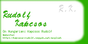 rudolf kapcsos business card